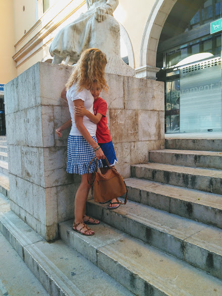 falda cuadros vichy hecha a mano