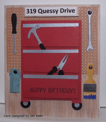 ODBD Custom Workshop Tools Dies, ODBD Custom Pegboard and Hooks Dies, ODBD Little Boys, ODBD Customer Card of the Day Created by Jan Keen aka heartsong47