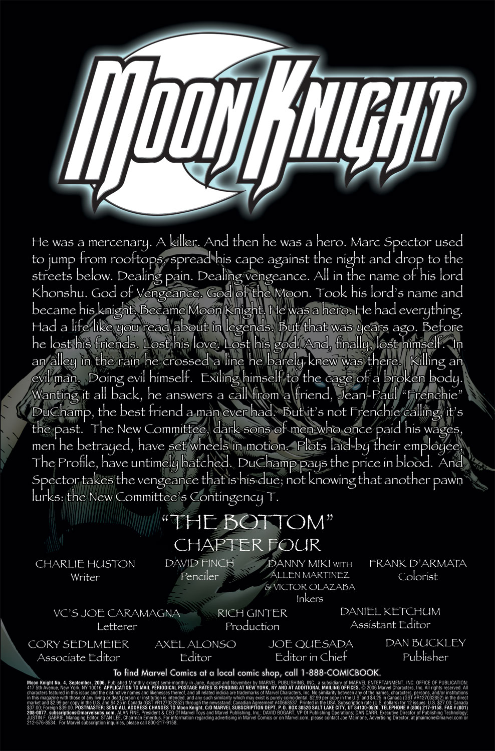 Read online Moon Knight (2006) comic -  Issue #4 - 2