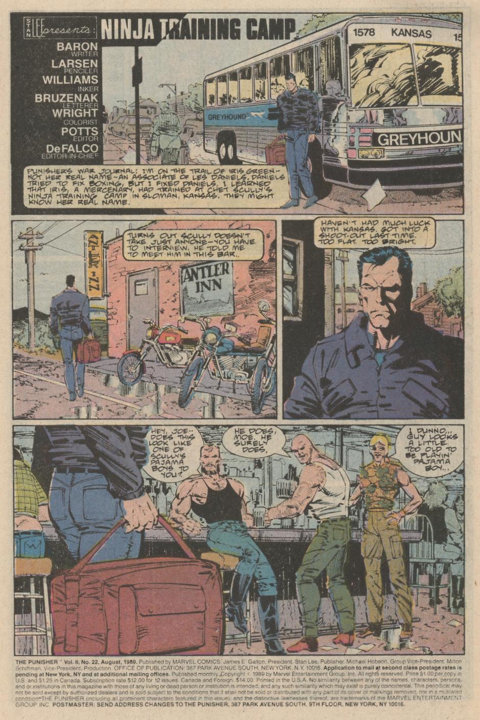 Read online The Punisher (1987) comic -  Issue #22 - Ninja Training Camp - 2