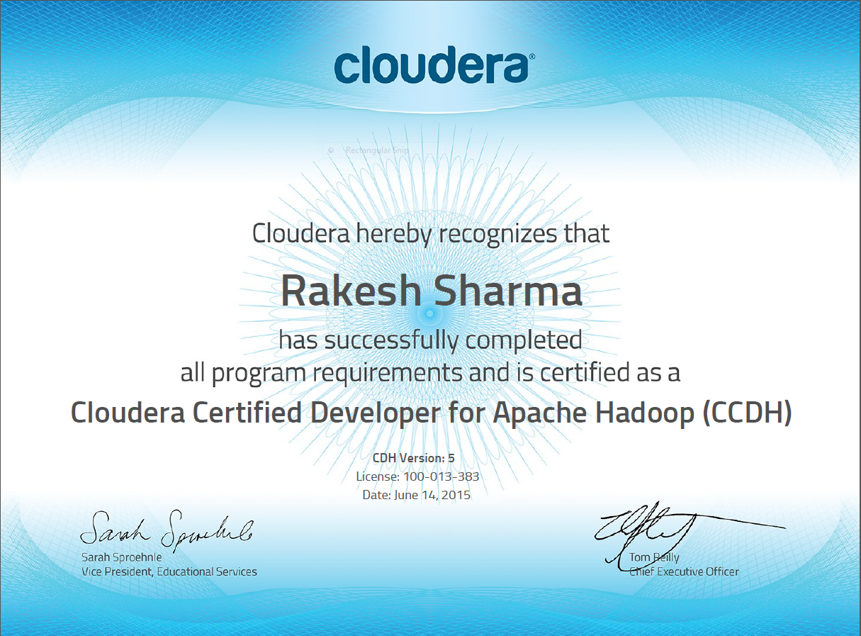 apache hadoop certification