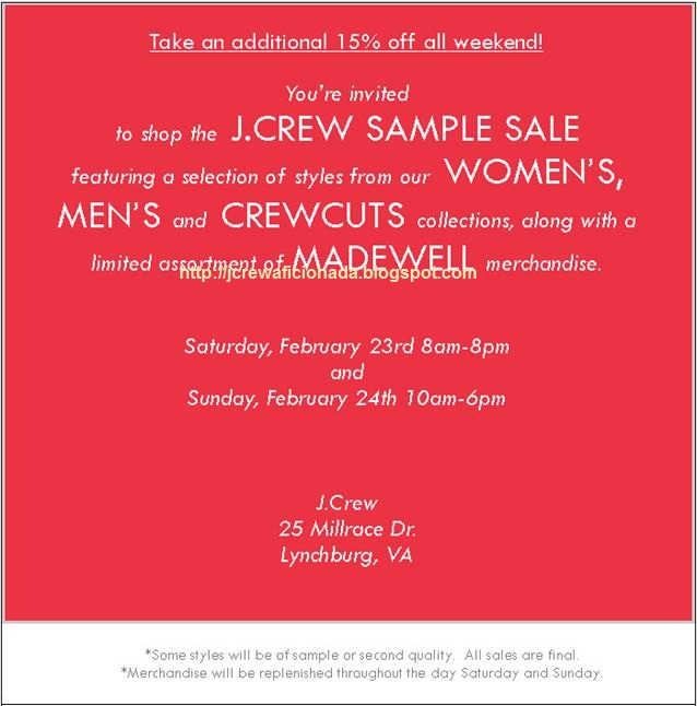 J.Crew Aficionada J.Crew Warehouse Sale {Lynchburg, VA}