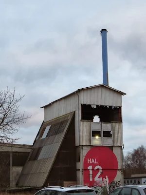 Copenhagen in Winter: Abandoned building near Roskilde Denmark