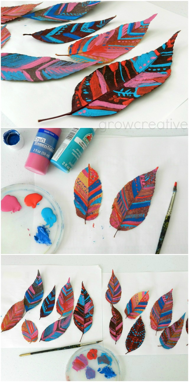 Painted Leaves- Tribal Designs: Grow Creative