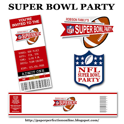 Paper Perfection: Super Bowl Party Printables