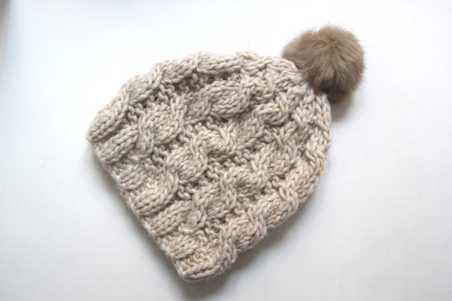 Tutorial de lana: Como hacer gorro trenzado ochos (patrones gratis)