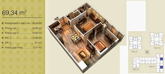 Căn 69,34 m2 Căn 69,34 m2