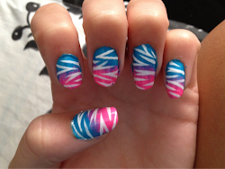 nail designs unique creative cool pattern nails pink colorful stripes double colors easy awesome stylish most arts colored catching crystal