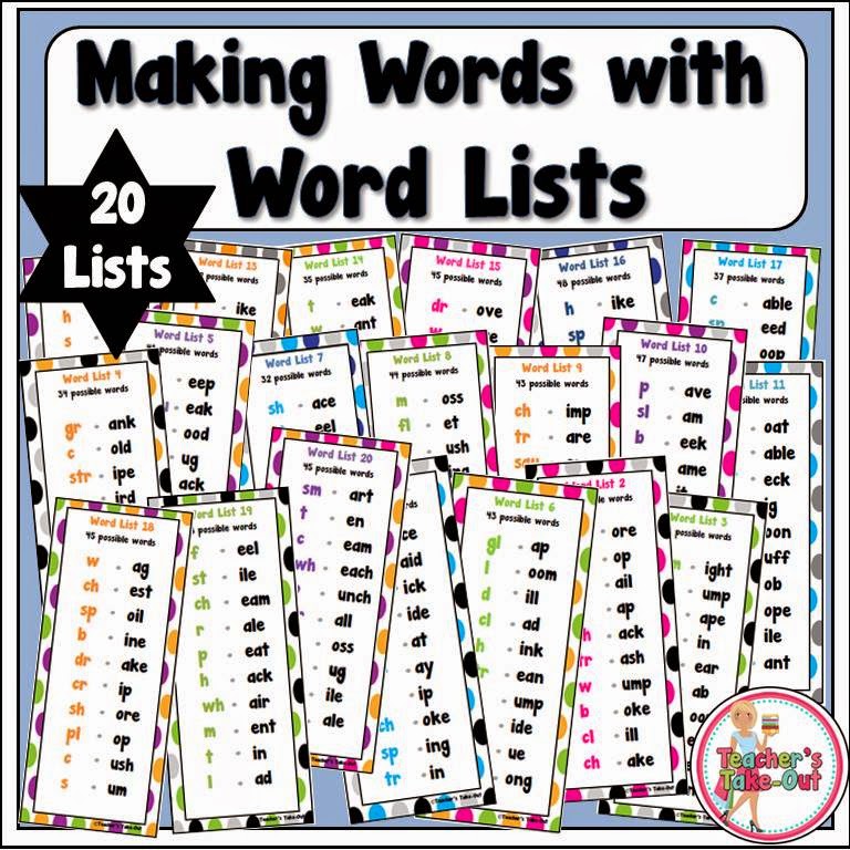 Teacher's Take-Out: Making Words with Word Lists
