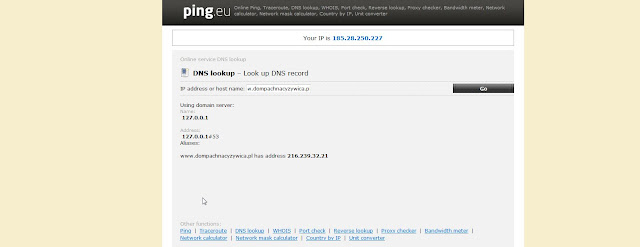 dns,traceroute, lookup, ping,