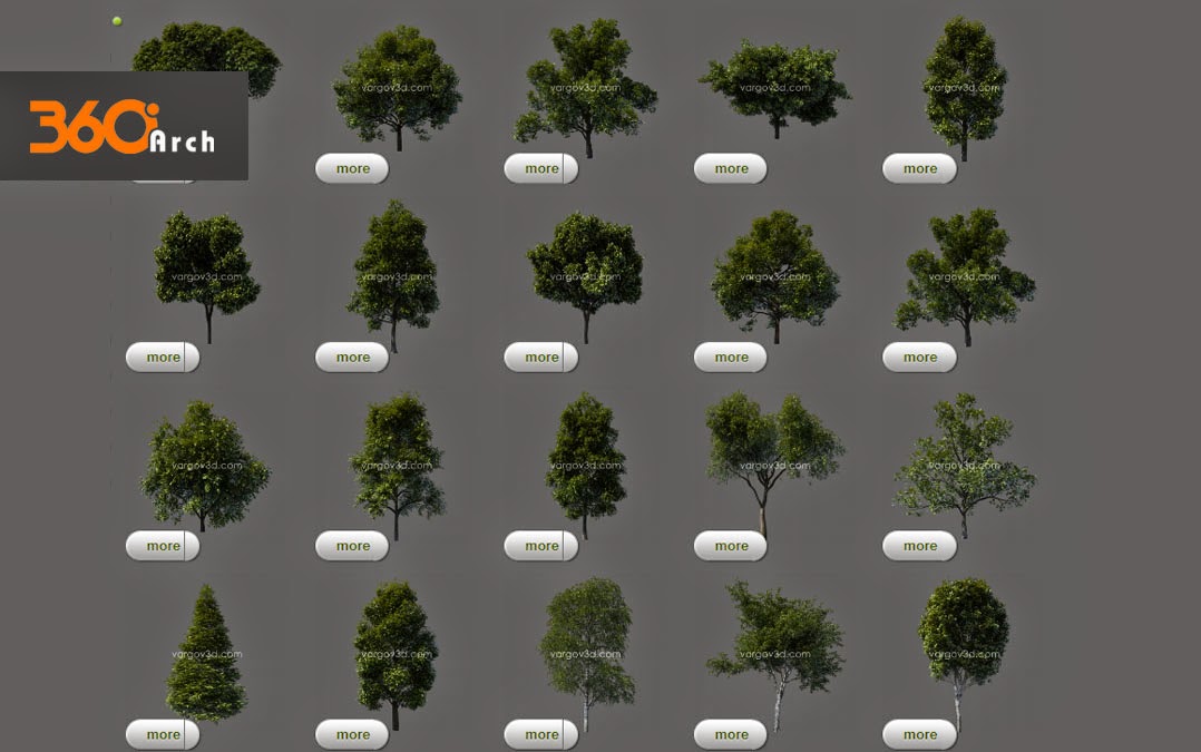 Model 3dsmax 20 loại cây rất đẹp - Kiến trúc 360