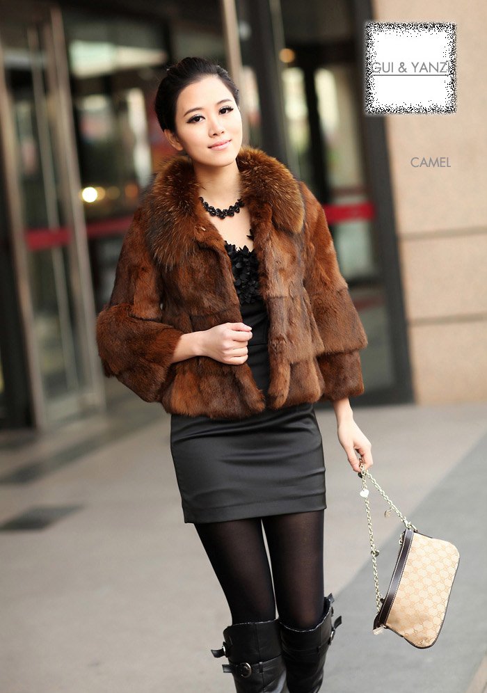 Japanese Fashion:Fur Jacket for Winter 2012,First class rabbit fur coat ...