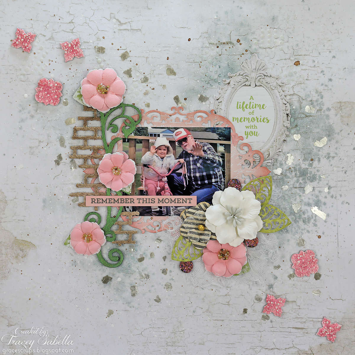 Scraps of Darkness and Scraps of Elegance Petals kit mixed media