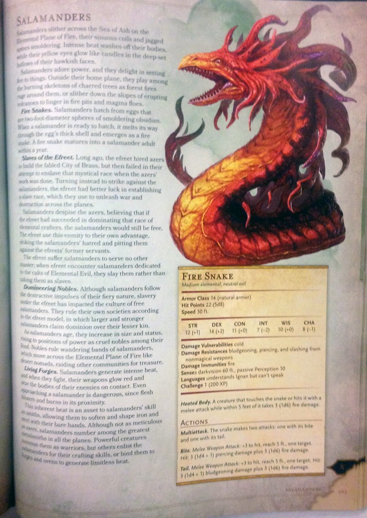 Dungeon & Dragons Monster Manual - Fire Snake.