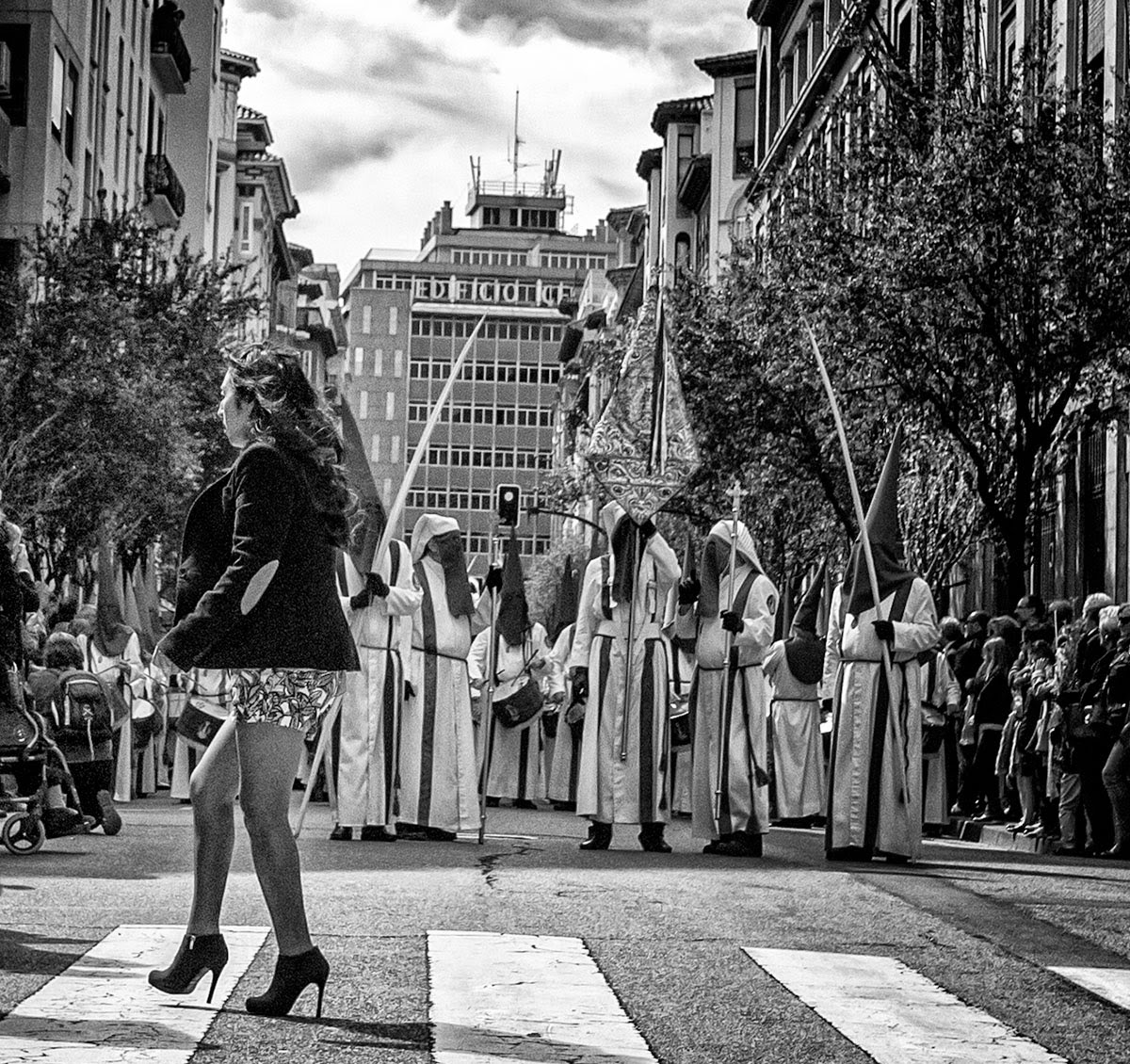 Semana Santa Zaragoza 2015 - Holy Week Spain - Street Photo B&N