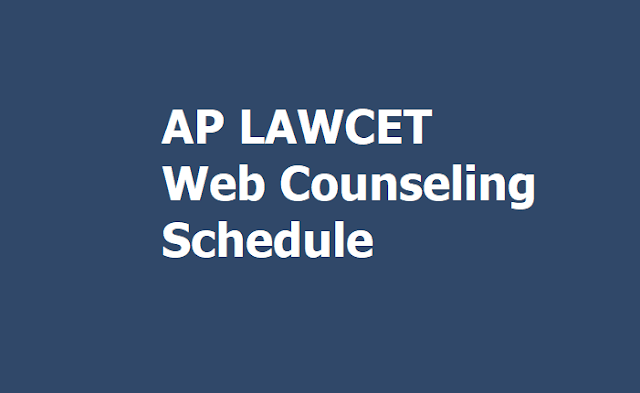 AP LAWCET Web Counseling Schedule for Certificates Verification, Web Options Entry 2019 AP LAWCET Web Counseling Schedule