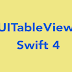 How To Create UITableView programatically in Swift 4