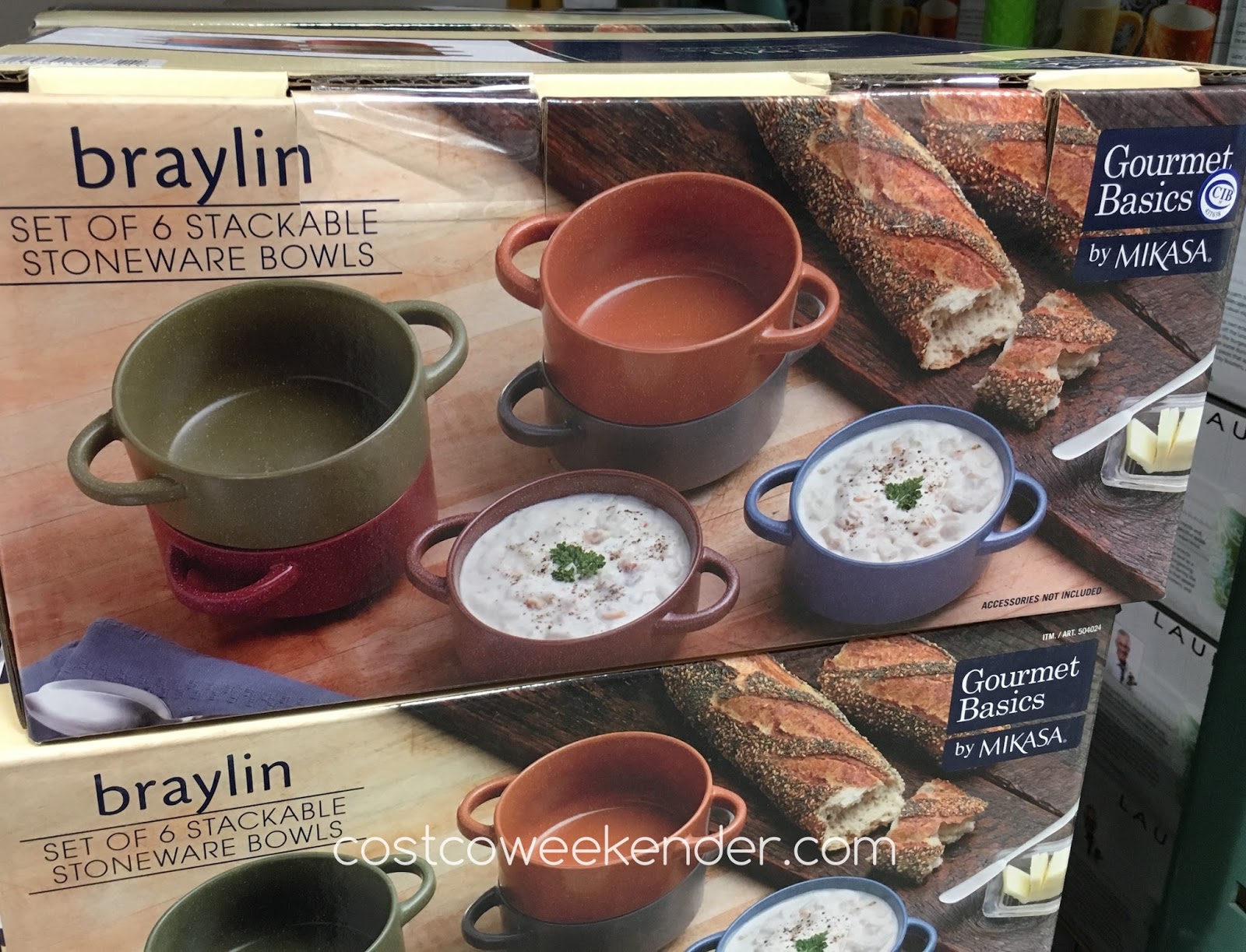 Gourmet Basics by Mikasa Braylin Stackable Stoneware Bowls (set of 6