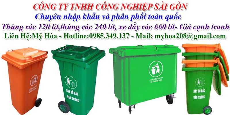 thùng rác công cộng:120 lit,240 lit,660 lít Mỹ Hòa 0985 349 137