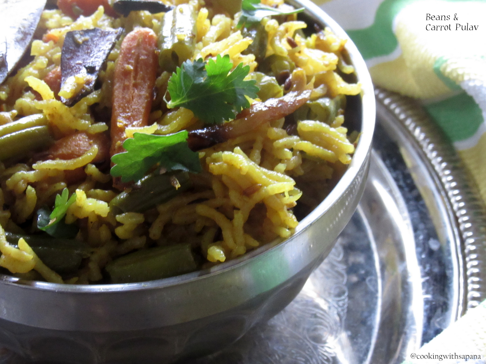 Green Beans & Carrot Pulao Cooking With Sapana