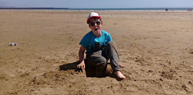 A boy on a beach