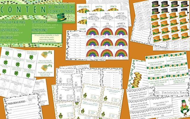 St. Patrick’s Day ideas and freebies for the ELA classroom!  Check out my favorite St. Patrick’s Day picture books and activities focused on theme, main idea, and idioms.  