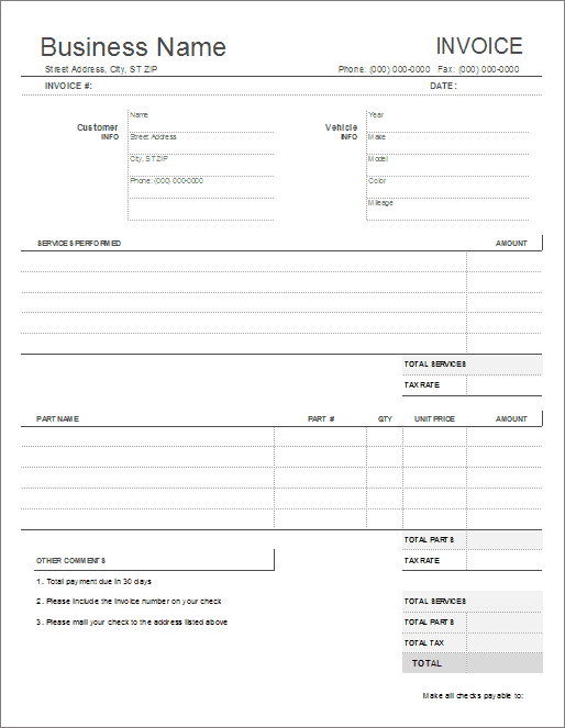 Printable Quotation Template in Excel and Doc