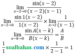 bahas limit trigonometri fungsi kuadrat