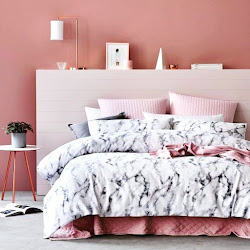 rose gold bedroom marble room decor pink grey decoration rooms cute theme bed dorm bedrooms bedding teen modern pouted gray