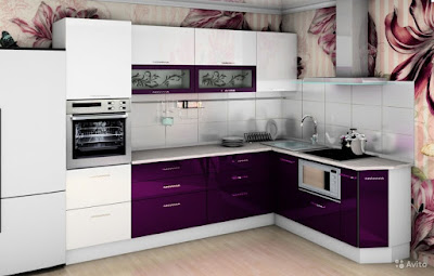 latest modular purple kitchen cabinets design ideas for modern home interiors 2019