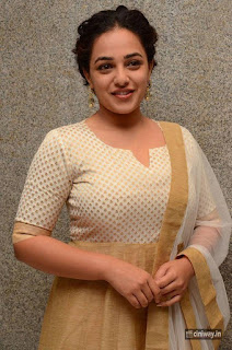 Nithya Menen Stills at 100 Days of Love Movie Press Meet