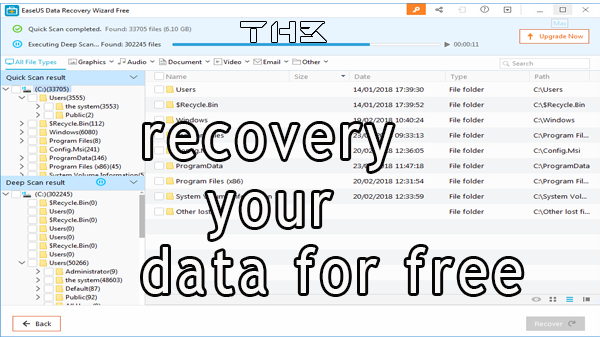 download and install Data Recovery Wizard and recovery your data for free