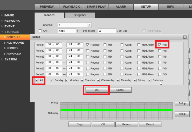 tripwire set up dahua