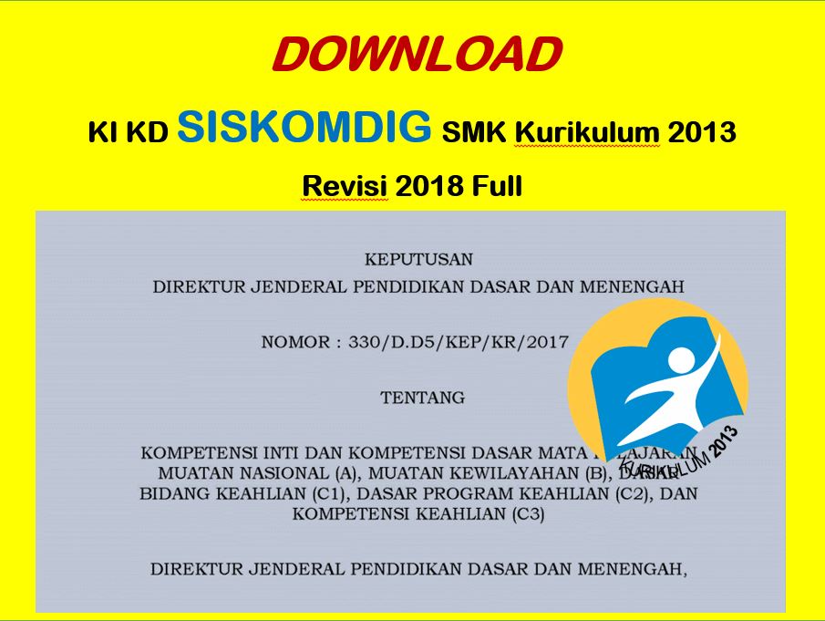 14 KI KD Siskomdig SMK/MAK Kurikulum 2013 Revisi 2018