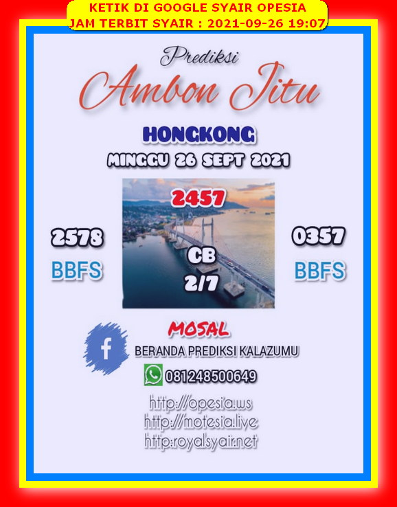 Prediksi Hongkong 26 September 2021 Prediksi Togel Hk Sdy Sgp Prediksi Hongkong 26 September 2021 Prediksi Togel Hk Sdy Sgp