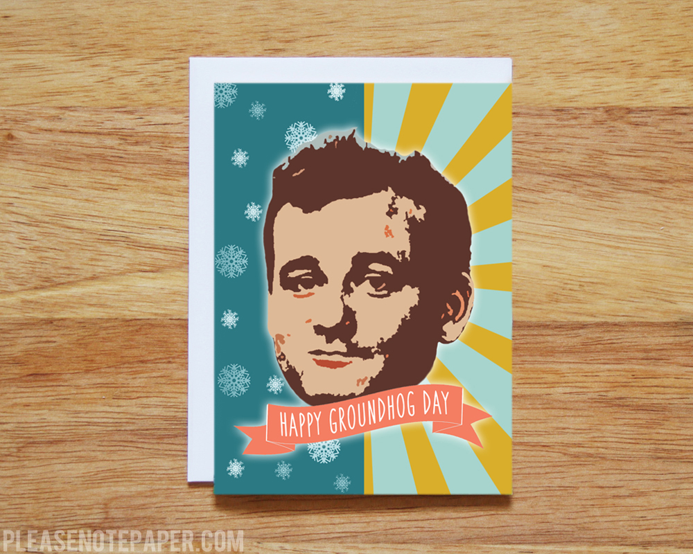 Please Note Free Printable Groundhog Day Card!