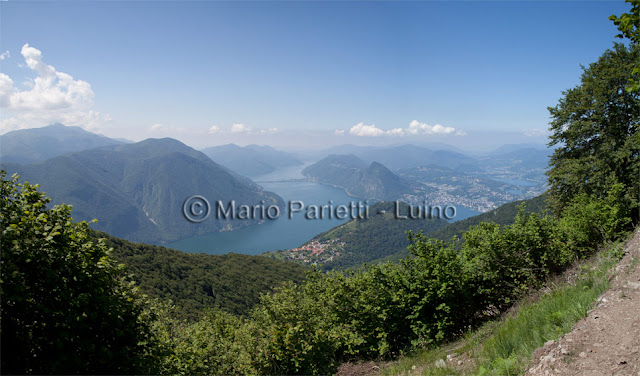 Lago di Lugano da monte Boglia panorama dal Boglia