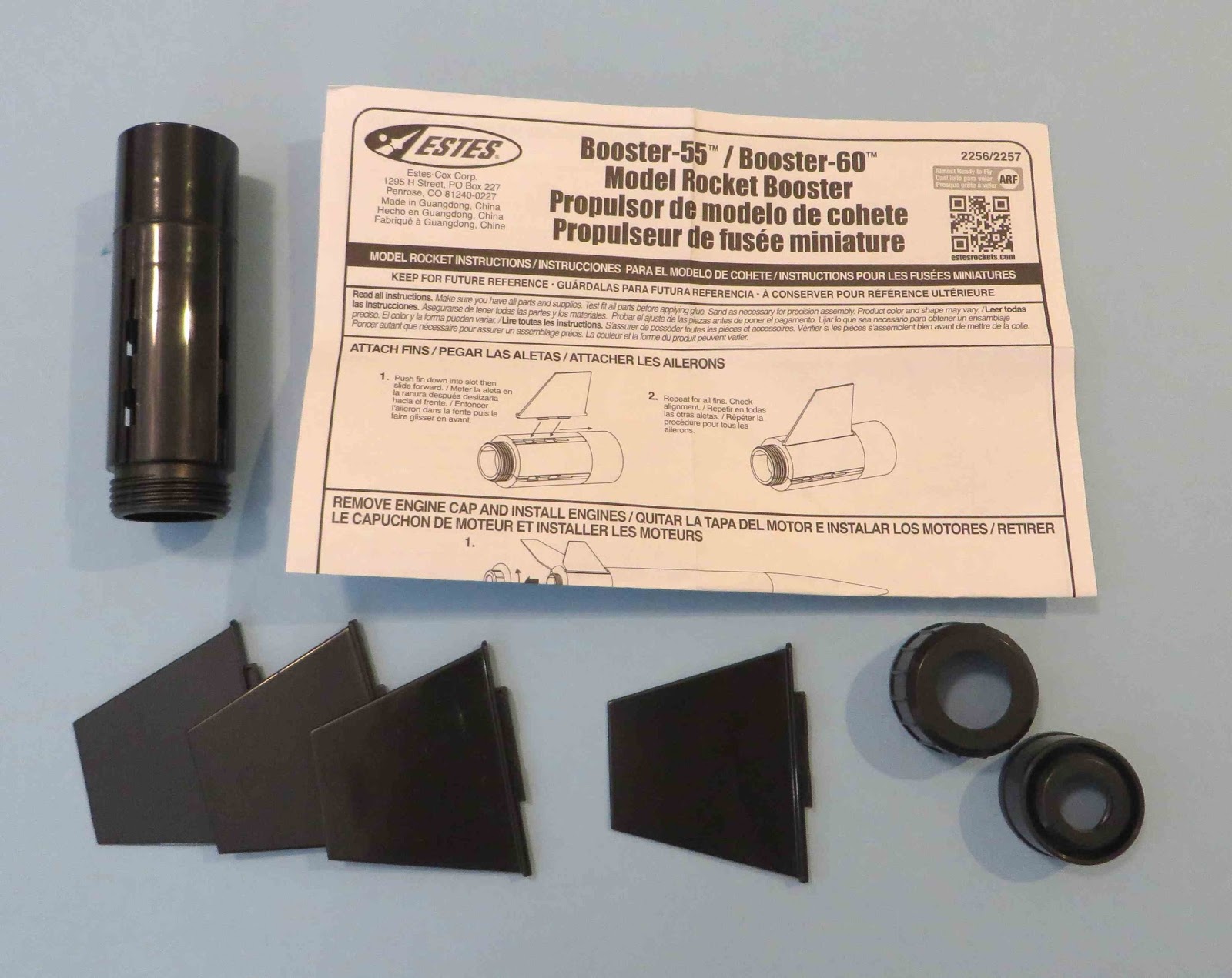 Model Rocket Building Estes Booster 55, Part 1