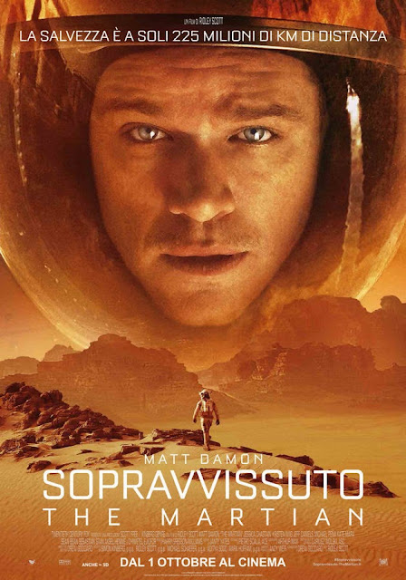 The Martian Sopravvissuto Film Ridley Scott poster cover