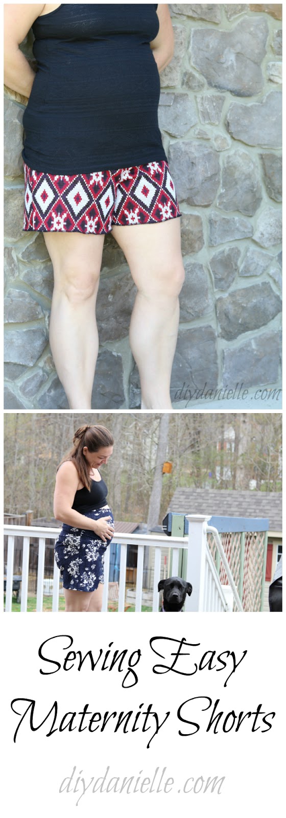 How to sew DIY Maternity shorts using Palazzo pattern from Patterns for Pirates. DIY shorts with maternity band.
