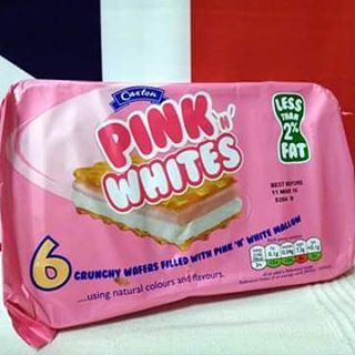 Caxton Pink 'N' Whites Wafers (6 per pack - 85g) - Pack of 6