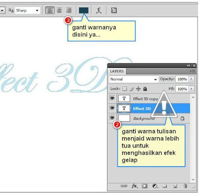 Cara membuat tulisan 3d di photoshop, mudah dan simple semua pasti bisa karena kamu tidak harus terlibat dalam lapisan layer dan filter yang berlipat Cara membuat tulisan 3d di photoshop, mudah dan simple semua pasti bisa