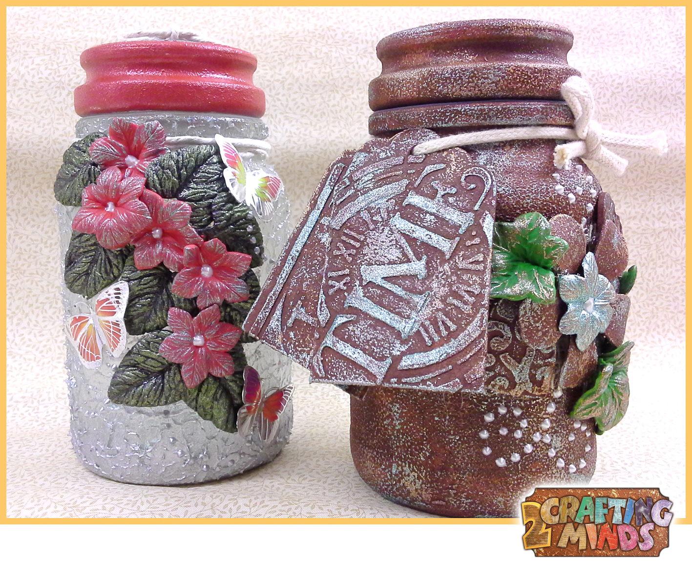 2 Crafting Minds Decorating Glass Objects