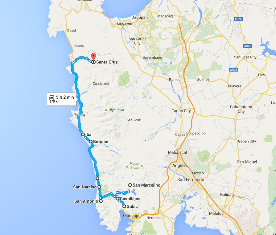 San Marcelino Zambales Map Beaches And Churches: The Churches Of Zambales