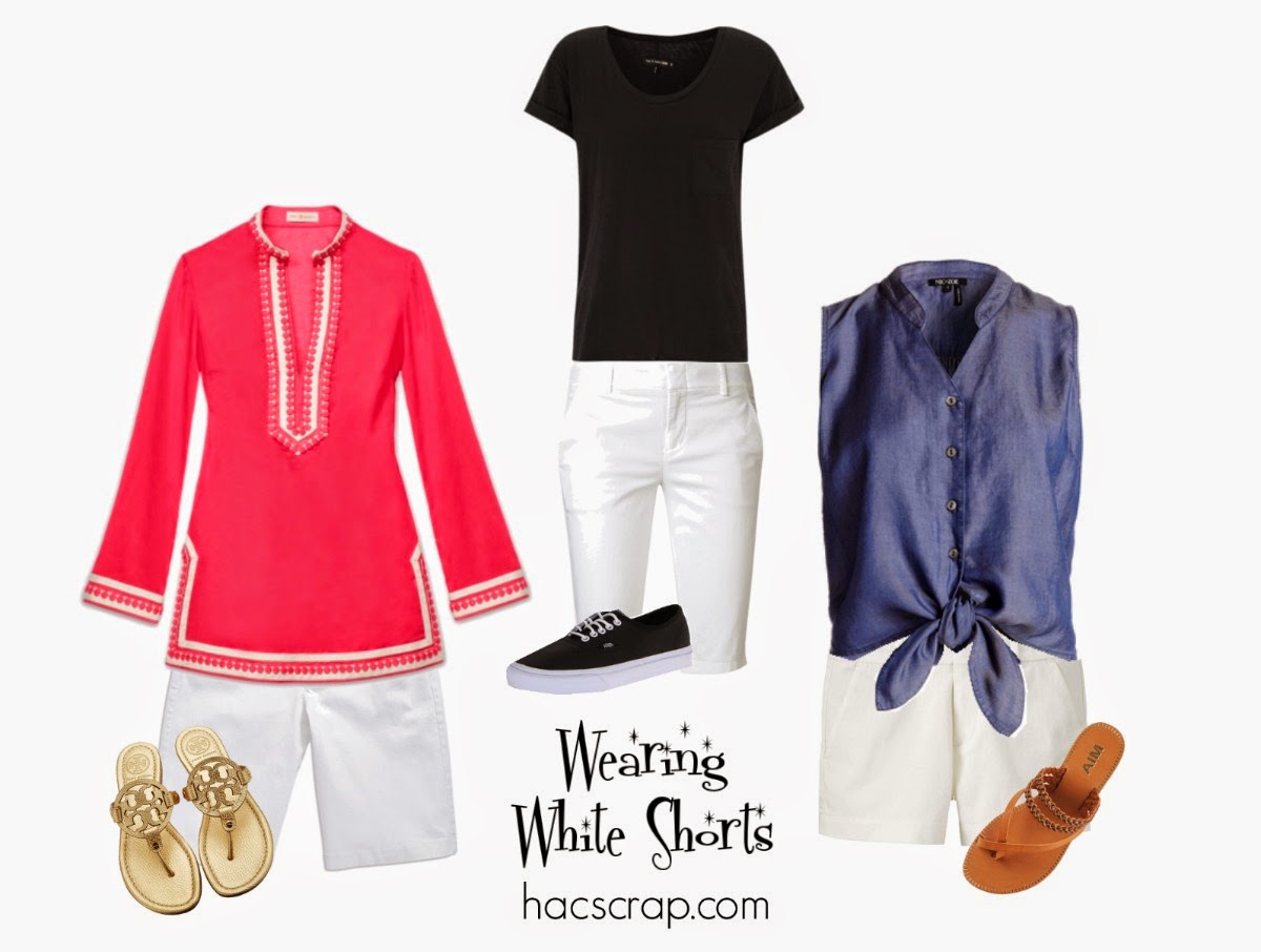 My Scraps | Styled White Shorts for Mid-Life Women 