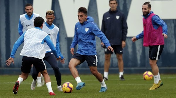 Málaga, Antoñín, Cifu y Boulahroud novedades en el entrenamiento