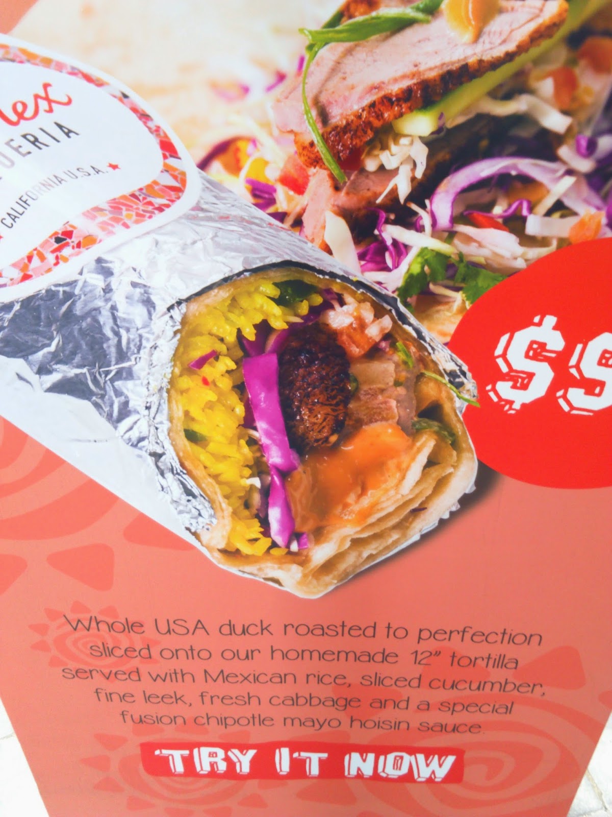 Supersupergirl's dining reviews Hong Kong style Roast duck burrito