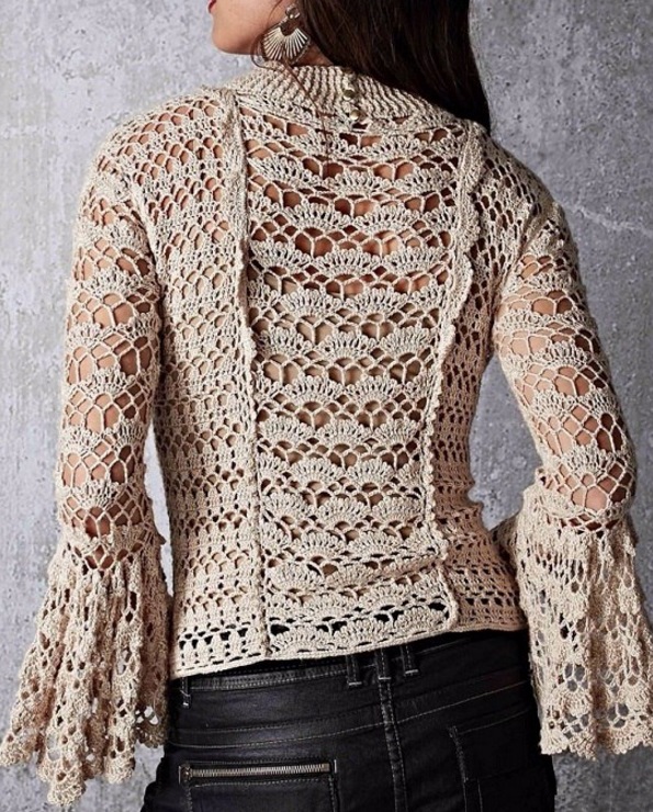 Tina's handicraft : longsleeve blouses crochet