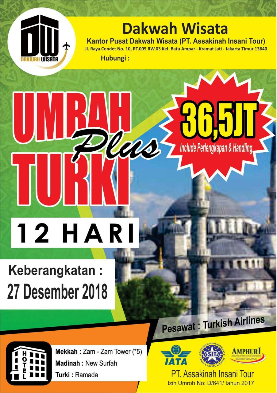 Umroh Plus Turki Desember 2018