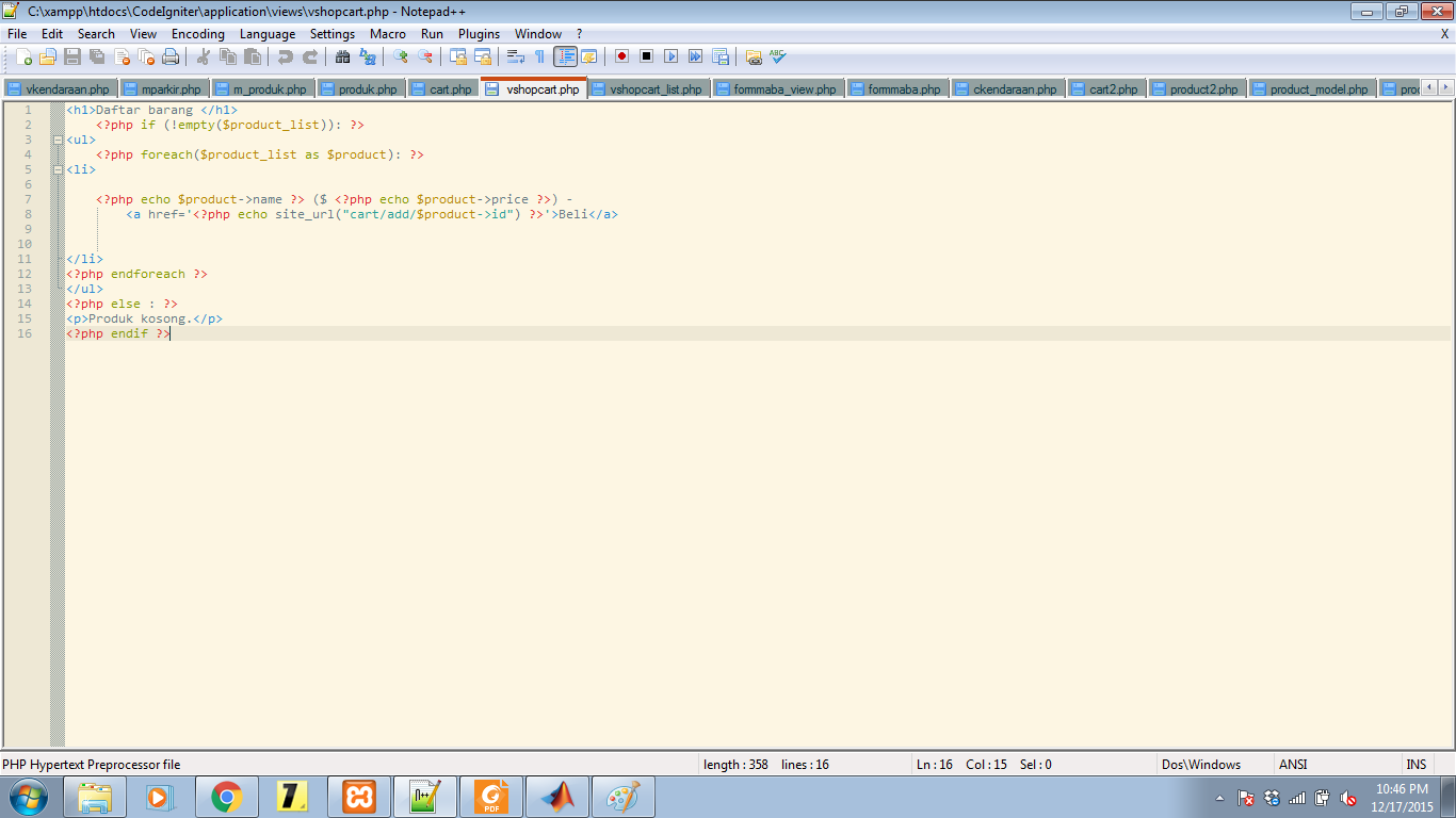 Membuat Shopping Cart Sederhana Dengan CodeIgniter